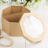 Paper Mache Octagon Window Gift Box