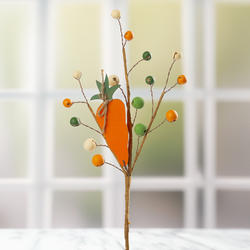 Artificial Wooden Carrot Pick with Berries
