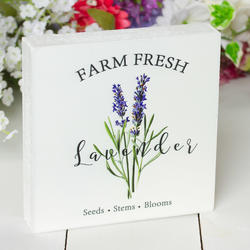 "Farm Fresh Lavender" Block Sign