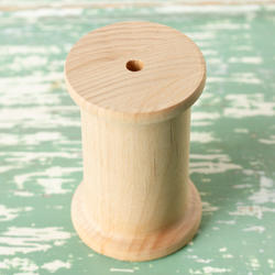 Unfinished Natural Wood Spool