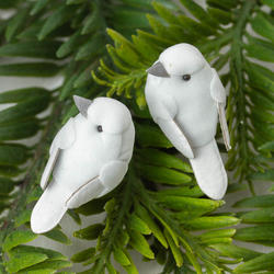 Mini White Dove Mushroom Birds