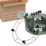 Direct Wholesale Case of 25 Advent Candle Holder Wreath Forms