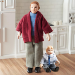 Miniature Father and Son Dollhouse Dolls