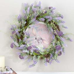 Artificial Lavender and Herb "Spring Blessings" Bunny Wreath Set