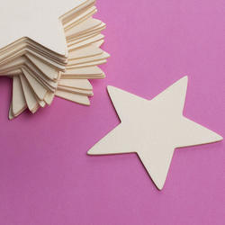 Direct Wholesale Unfinished Wood Star Cutouts