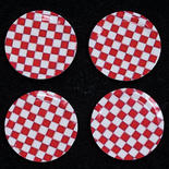 Paper Plates, Red and White Check Pattern