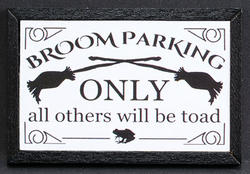Broom Parking Only Picture w/ Black Frame