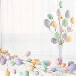 Artificial Pastel Easter Egg Spray and Garland Set