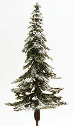 Snow Covered Appalachian Green Spruce Tree w/ Spike Base