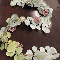 Artificial Seeded Eucalyptus and Pinecone Garland