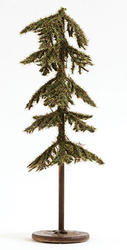 Pencil Spruce Tree on Disk Base