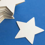 Direct Wholesale Unfinished Wood Star Cutout