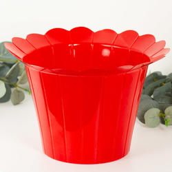 Red Flower Plastic Pot Liner