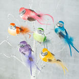 Artificial Assorted Color Mushroom Birds