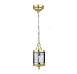 Miniature "Bird Cage" Brass Hanging Light, Battery Powered, LED