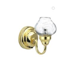 Dollhouse Miniature Gold Wall Sconce, Battery Powered, LED