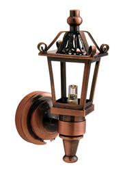 Dollhouse Miniature Bronze Carriage Lamp, Battery Powered, LED