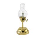 Dollhouse Miniature Brass Hurricane Table Light, Battery Powered