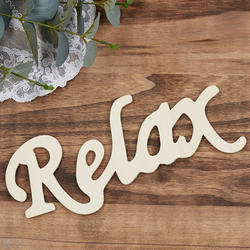 Direct Wholesale Unfinished Wood "Relax" Cutout