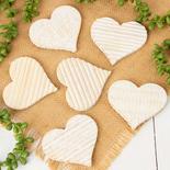 Rustic Whitewashed Wood Heart Cutouts