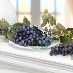 Artificial Grape Leaf Garland and Grape Clusters