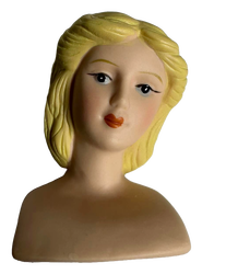 Blonde Porcelain Doll Head - True Vintage