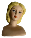 Blonde Porcelain Doll Head - True Vintage