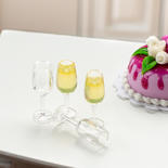 Dollhouse Miniature Champagne Glass Set