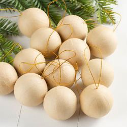 Direct Wholesale Paper Mache Ball Ornaments