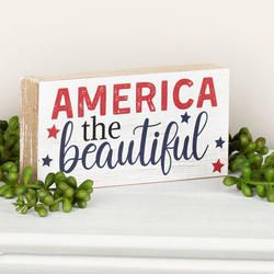 America the beautiful Block Sign