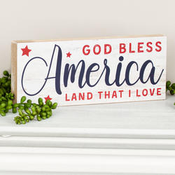 God Bless America Tabletop Sign