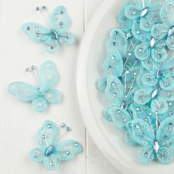 Blue Nylon Butterflies
