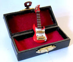 Mini Red Electric Guitar and Case Set