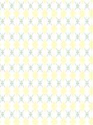 Dollhouse Miniature Yellow Floral Trellis Wallpaper