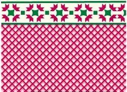Dollhouse Miniature Red and Green Hands Wallpaper