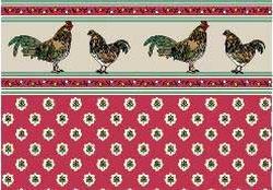 Dollhouse Miniature Rooster Wallpaper