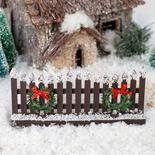 Light Up Miniature Christmas Fence