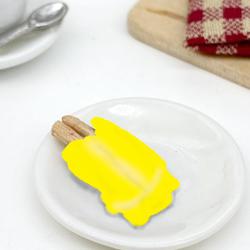 Dollhouse Miniature Melting Lemon Popsicle