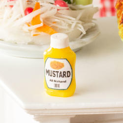 Dollhouse Miniature Mustard Squeeze Bottle