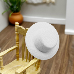 Dollhouse Miniature White Sun Hat