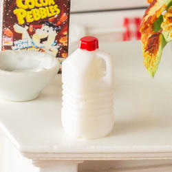 Dollhouse Miniature Half-Gallon Milk Bottle