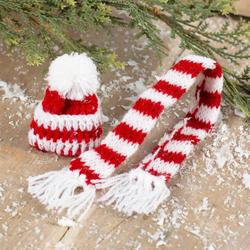 Miniature Knit Scarf and Hat Set