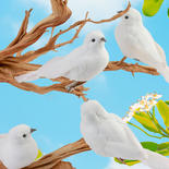 Feathered Artificial Dove Birds