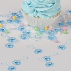 Blue Baby Rattle Shower Favors