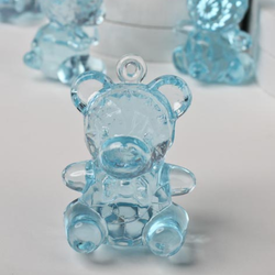 Blue Acrylic Teddy Bear Baby Shower Favors