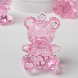 Pink Acrylic Teddy Bear Baby Shower Favors
