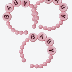 Pink "Baby" Bracelet Baby Shower Favors