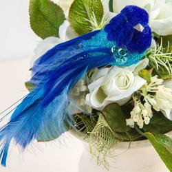 Blue Velvet Feathered Bird