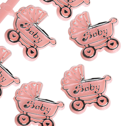 Pink "Baby" Carriage Shower Favors