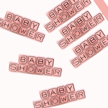 Pink "Baby Shower" Block Shower Favors